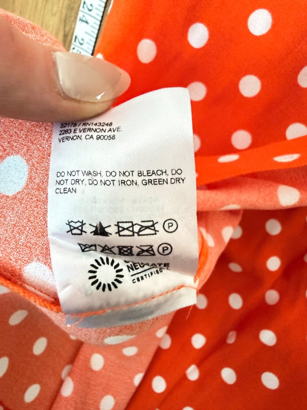 Reformation • Two Piece Set, Orange Polka Dot - Picture 15 of 16